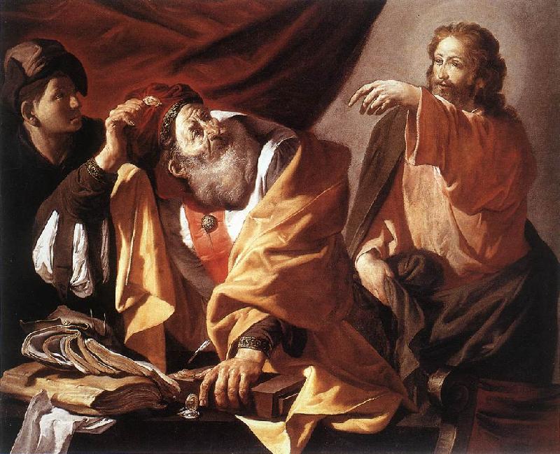 TERBRUGGHEN, Hendrick The Calling of St Matthew  ert oil painting picture